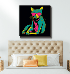Cat's Whimsical Dream Canvas Print - Beyond T-shirts