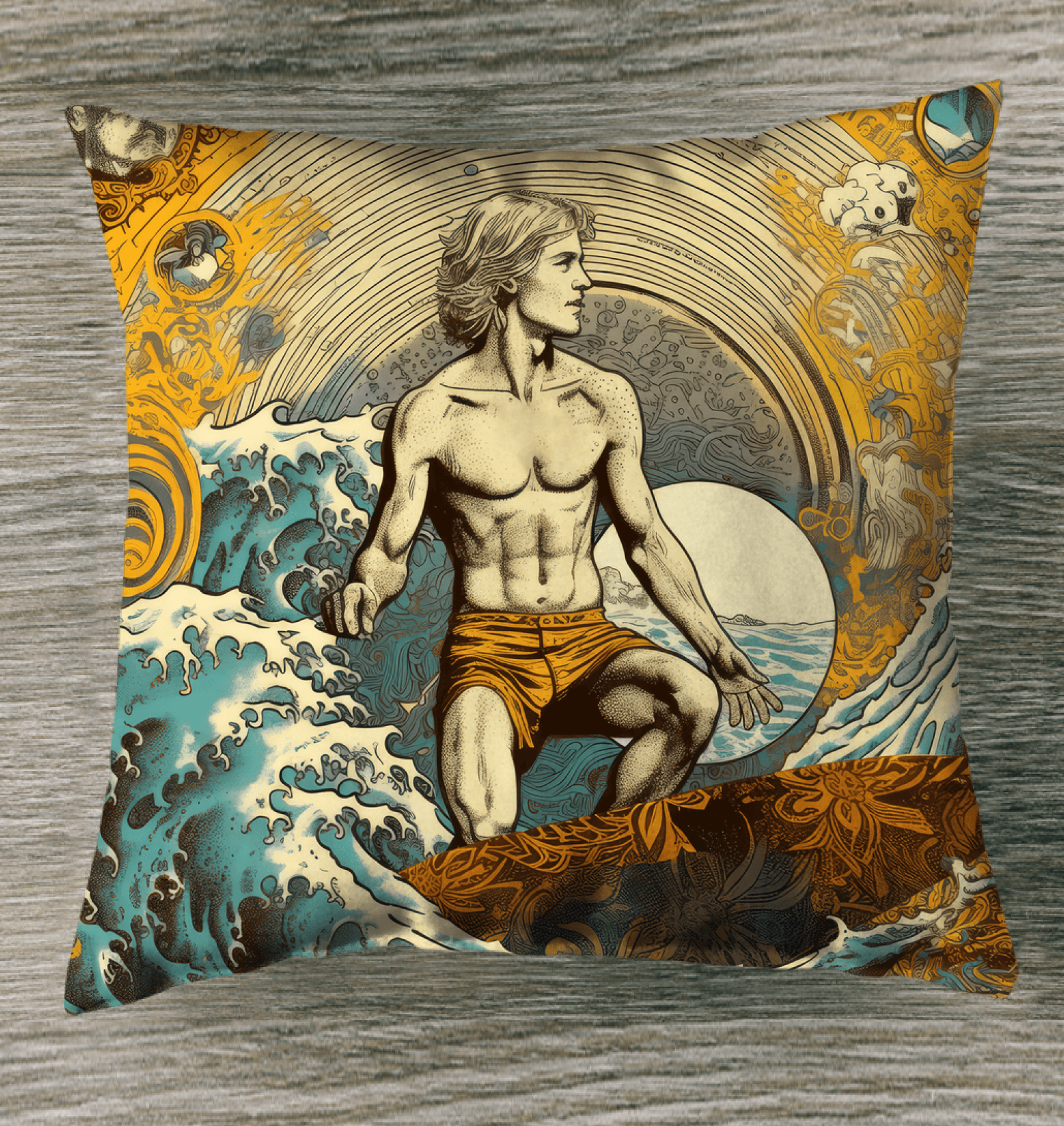 Surfing Spirit Indoor Pillow - Beyond T-shirts