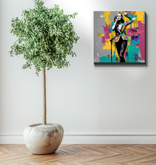 Cosmic Elegance Minimalist Abstract Wrapped Canvas
