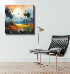 Desert Oasis Wrapped Canvas