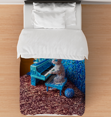 Duvet cover featuring origami wildlife design in an oasis theme.