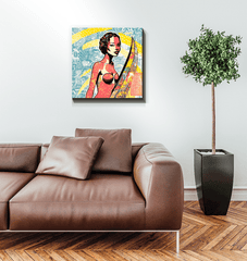 Surfing 5 26T Wrapped Canvas on display