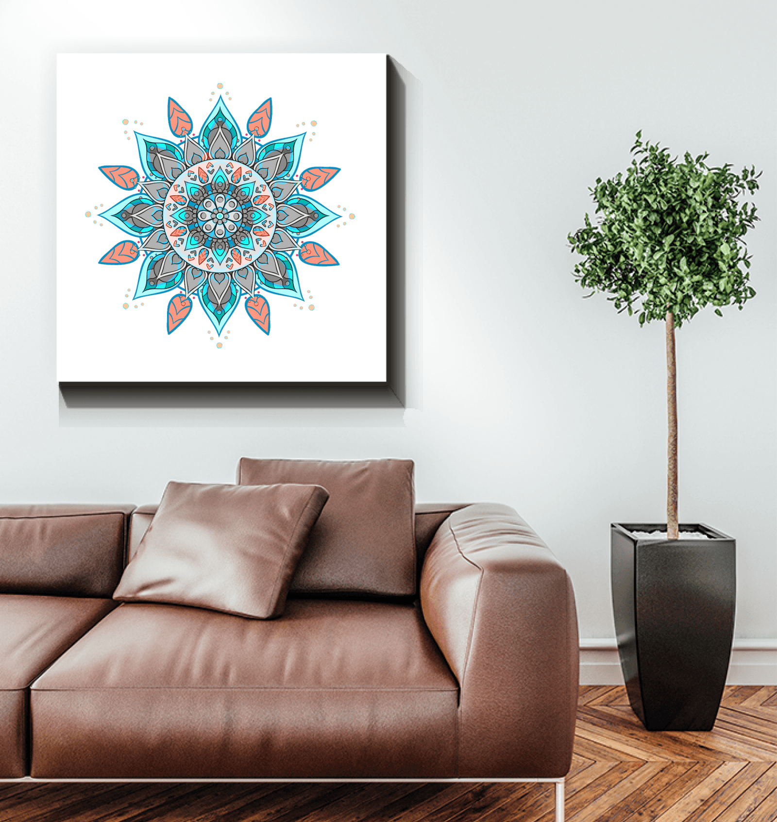 Serene Mandala Lotus Metal Art - Beyond T-shirts