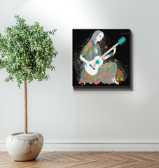 Wall-mounted Buttercup Ballet canvas, showcasing delicate dance imagery in soft tones.