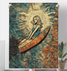 Surfing 1 28 Sherpa Blanket - Beyond T-shirts