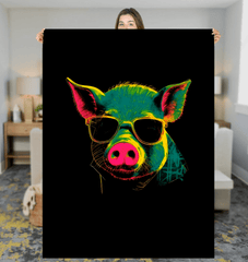 Pink Piglet Dreams Sherpa Blanket - Beyond T-shirts