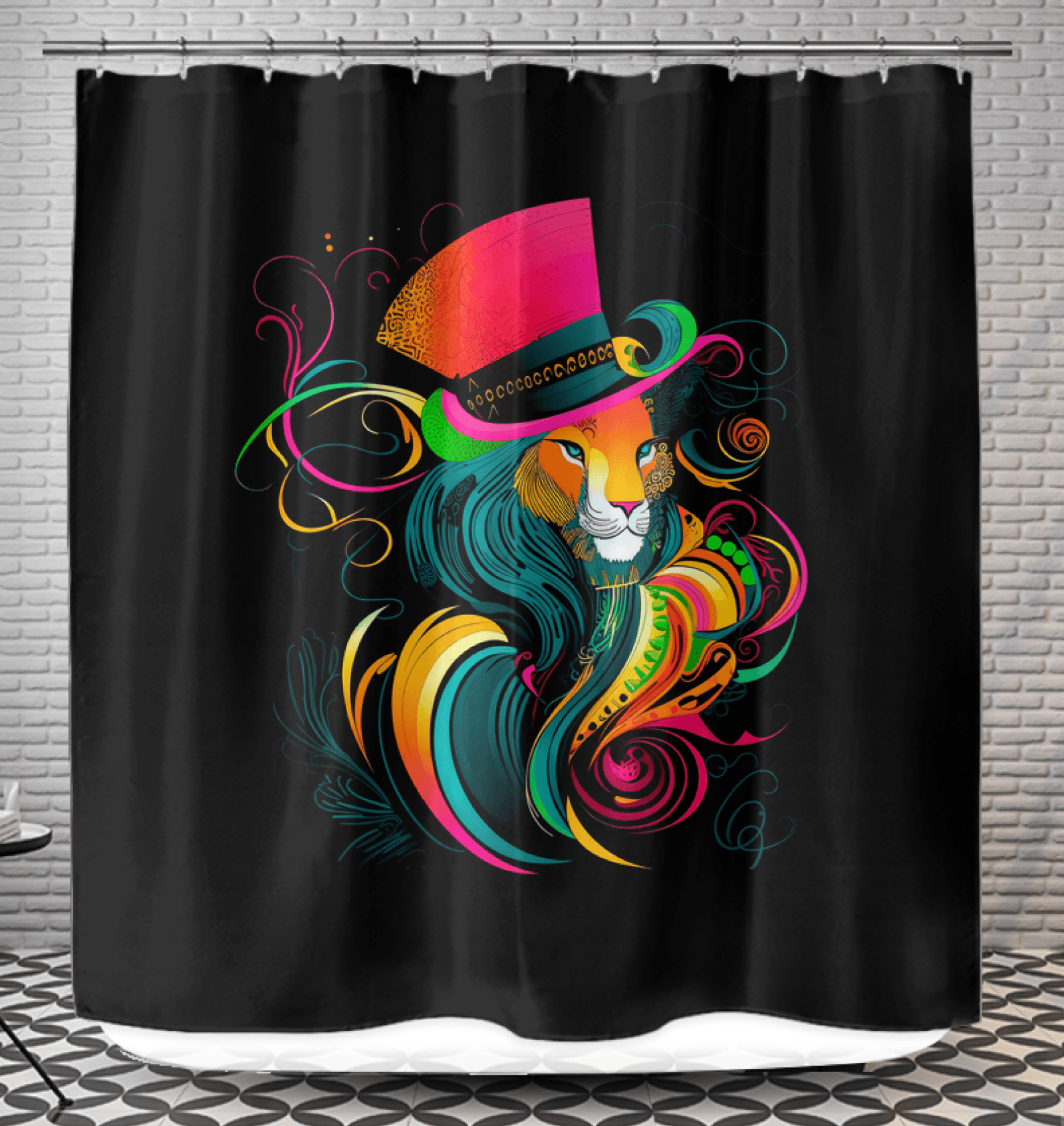 Lion's Pride Sunset Shower Curtain - Beyond T-shirts