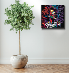 Electric Elegance Wrapped Canvas