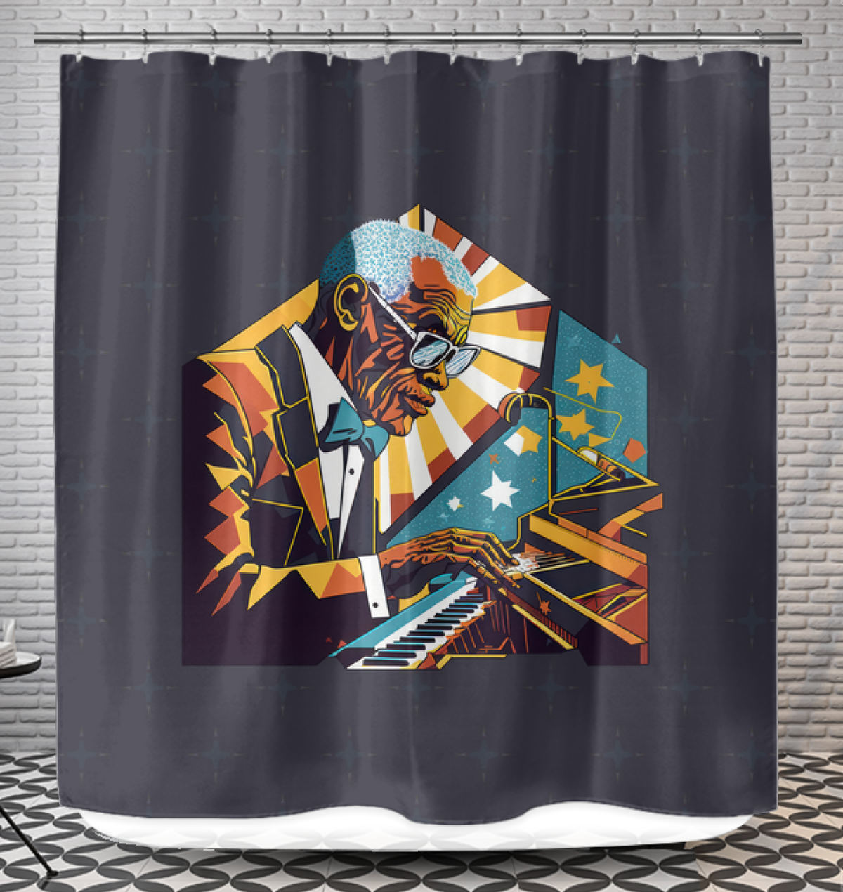 Vinyl Vintage Shower Curtain