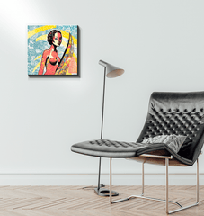 Side profile of Surfing 5 26T Wrapped Canvas