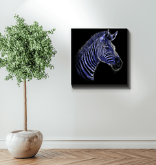 Zebra Grazing Serenity Canvas - Beyond T-shirts