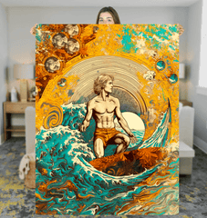 Surfing Serenity Sherpa Blanket - Beyond T-shirts