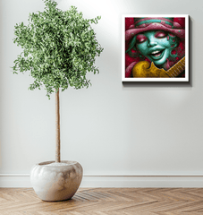 Artistic Canvas Print with Bold Colors.