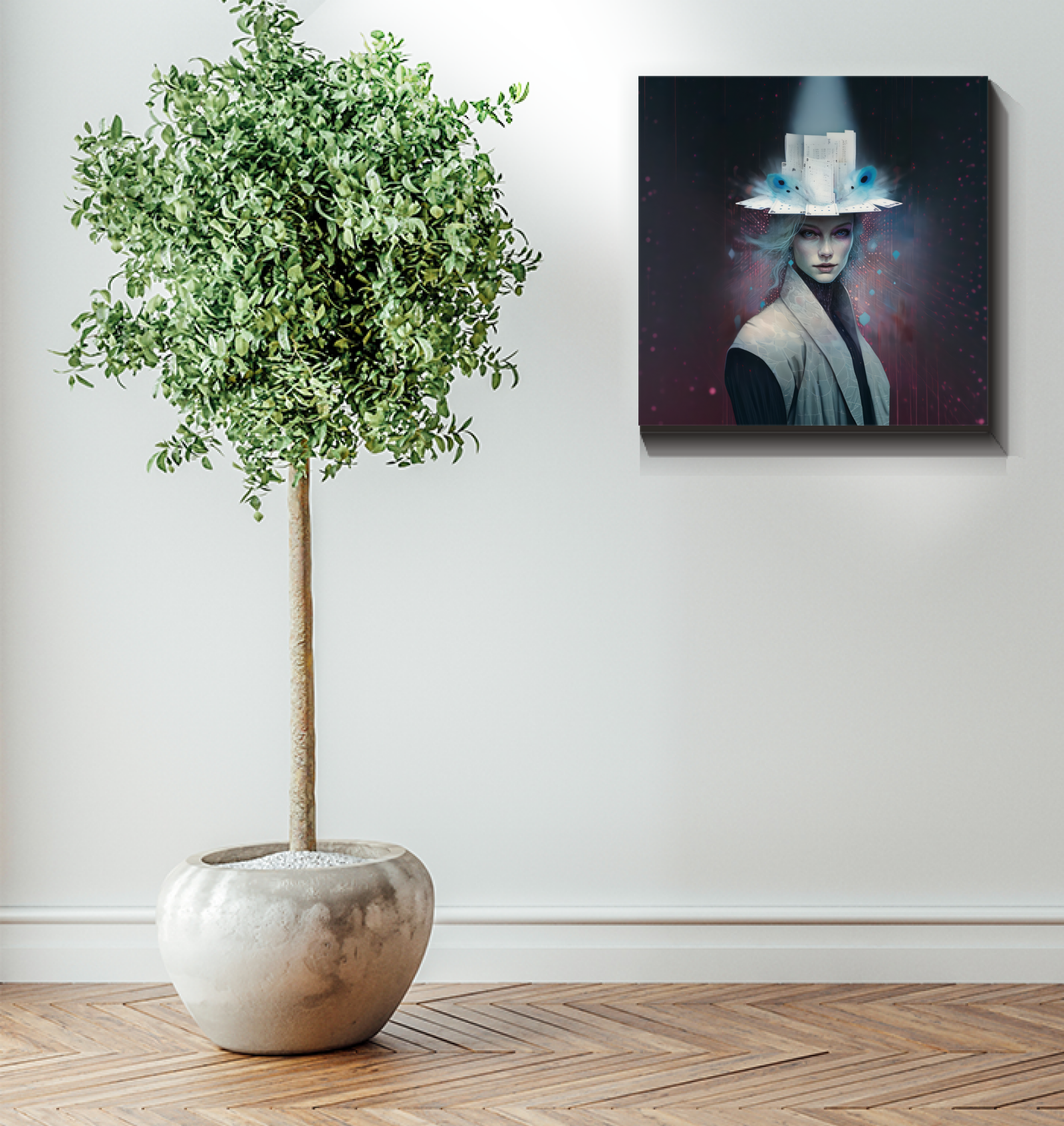 Tranquil Serenity's Embrace Canvas - Minimalist Abstract Art