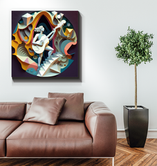 World Music Mosaic Wrapped Canvas