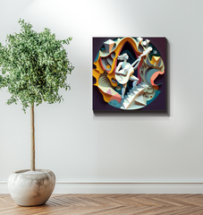 World Music Mosaic Wrapped Canvas