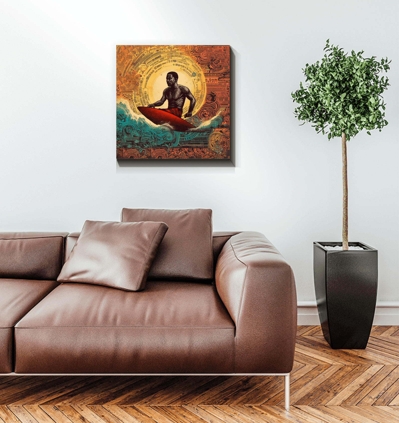 Surfing Enigma Wrapped Canvas - Beyond T-shirts