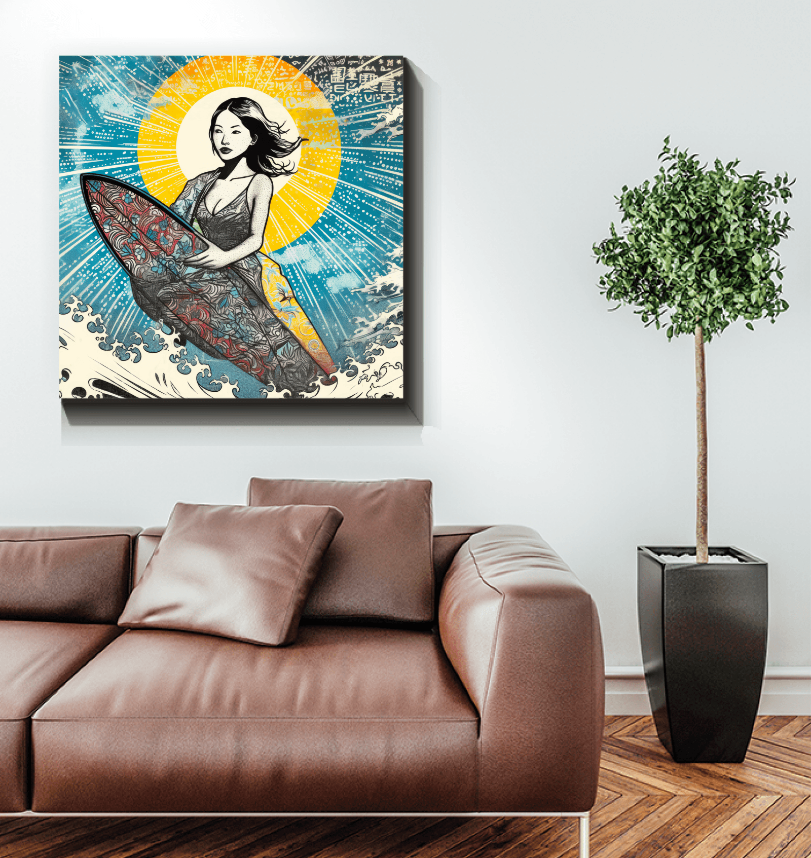 Surfing 1 40 Wrapped Canvas - Beyond T-shirts