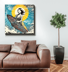 Surfing 1 40 Wrapped Canvas - Beyond T-shirts