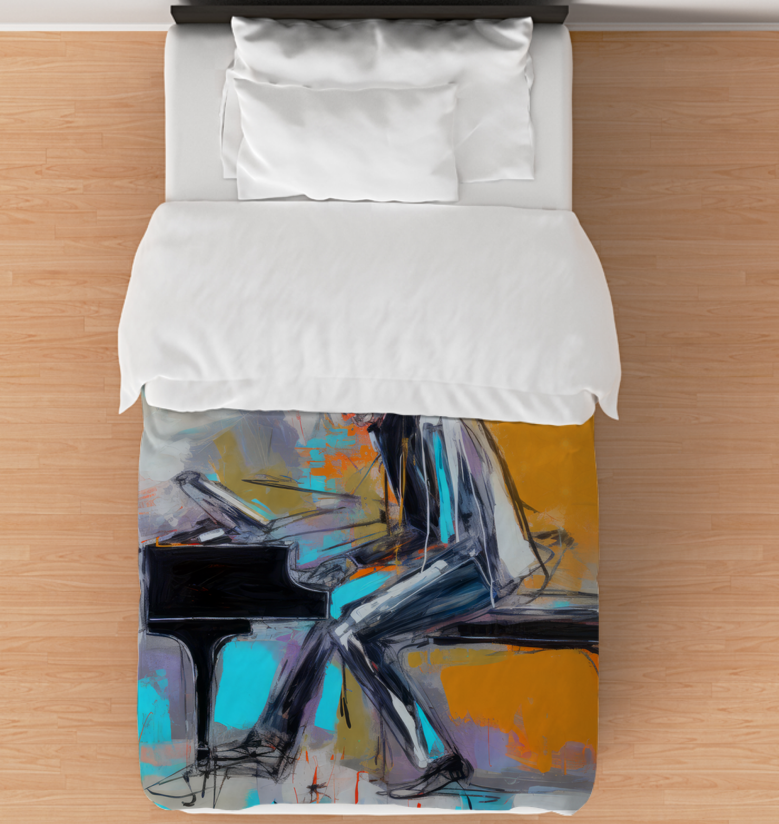 Trendy Minimalist Comforter showcased on a stylish bed, adding a touch of contemporary elegance to your bedroom decor.