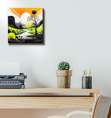 Whispering Willow Wonders Forest Landscape Canvas