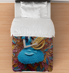 Vibrant Butterfly Flight Comforter with colorful butterfly design.
