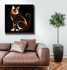 Elegant Cat Forest Prowl Canvas - Beyond T-shirts