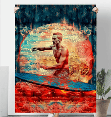 Surfing Poetry Sherpa Throw Blanket - Beyond T-shirts