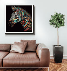 Zebra Waterhole Reflection Canvas - Beyond T-shirts