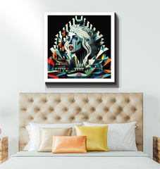Rebellious punk rock canvas wall hanging