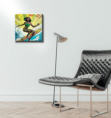 Surfing 1 17 Wrapped Canvas - Beyond T-shirts