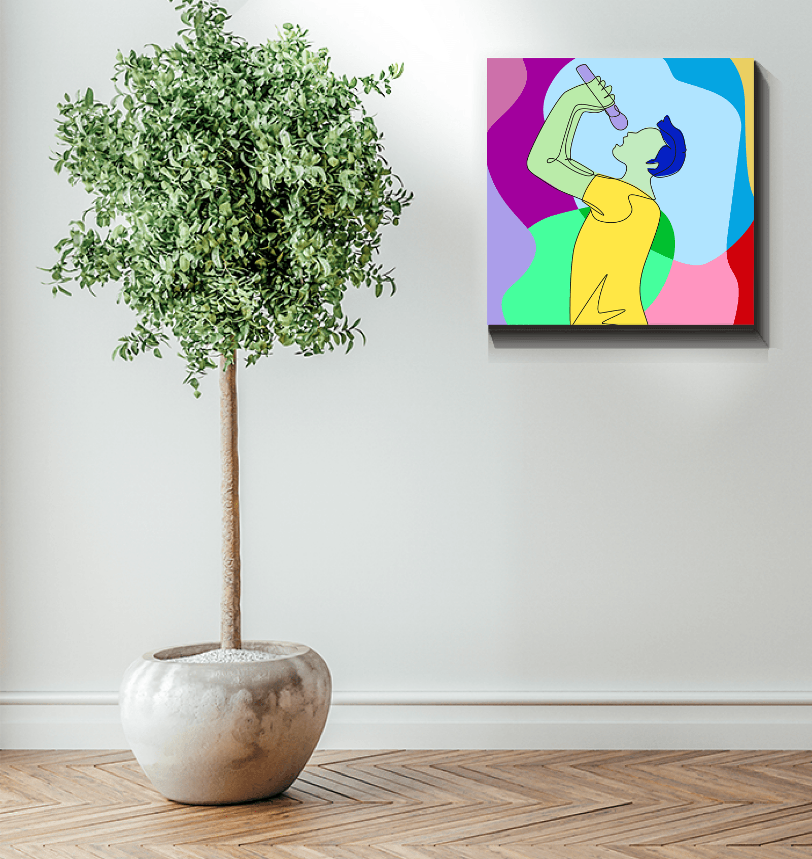 Singing Guy1 Wrapped Canvas - Beyond T-shirts