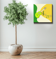 Guitar Line Art Wrapped Canvas - Beyond T-shirts
