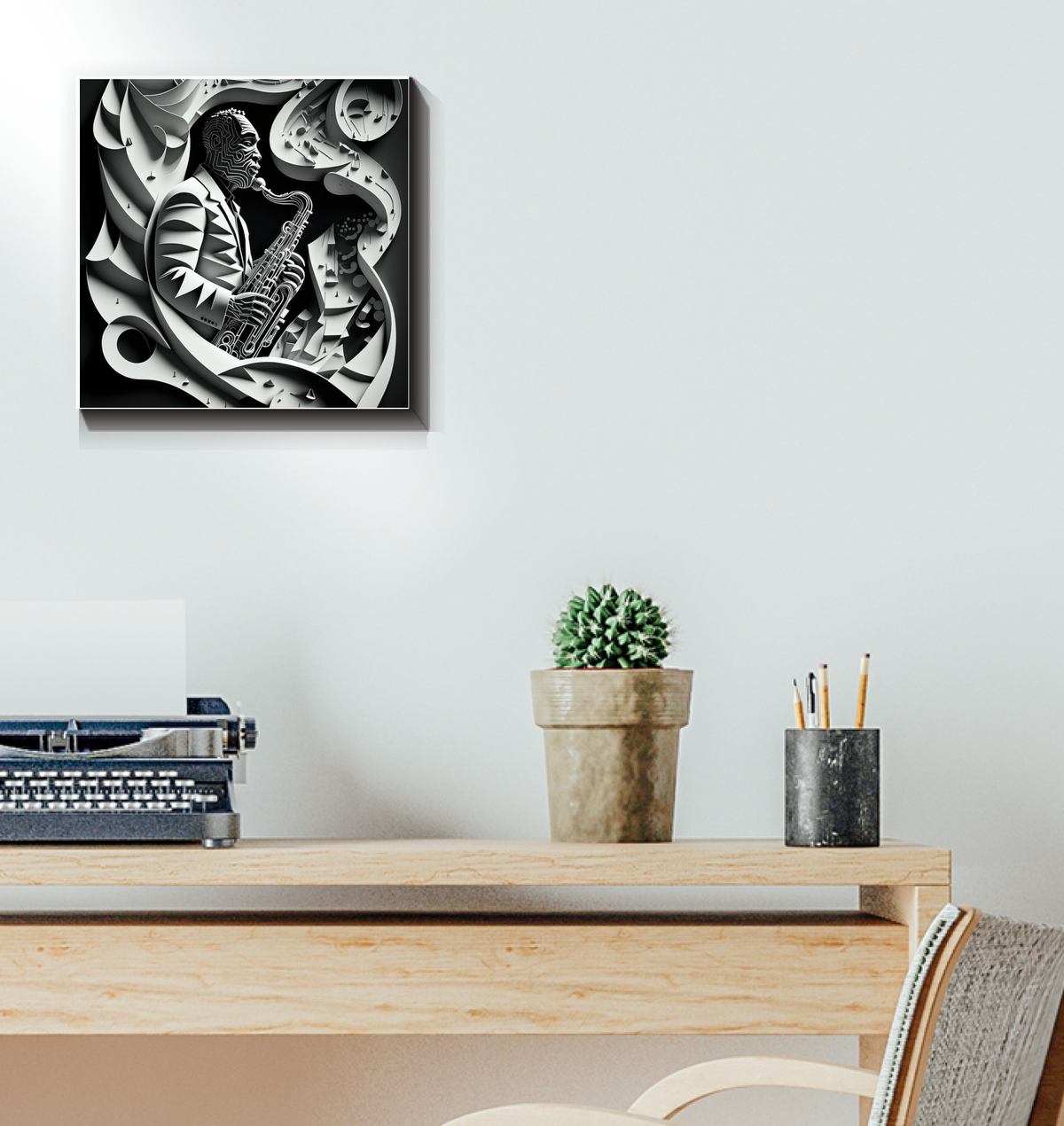 Music speaks without words Wrapped Canvas