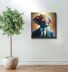 Elephant Dreamscape Wrapped Canvas