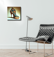 Abstract Fusion: Futuristic Shoe Wrapped Canvas - Beyond T-shirts