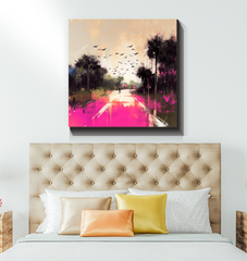 Sunrise Over the Horizon Wrapped Canvas