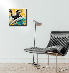 Side view of Surfing 5 14 Wrapped Canvas