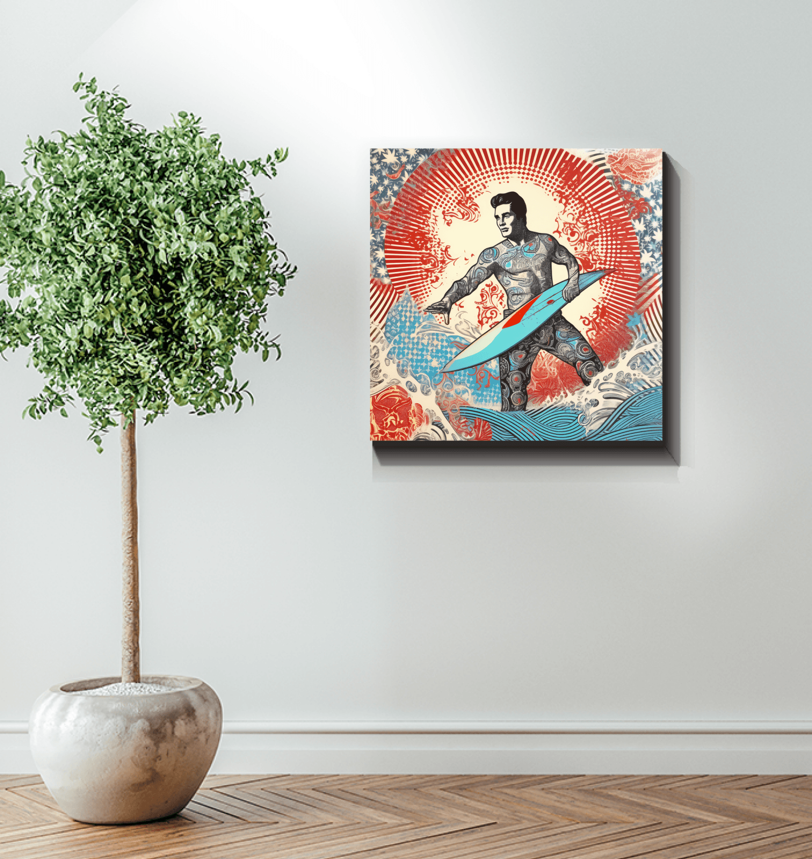 Surf Enthusiast Wrapped Canvas - Beyond T-shirts