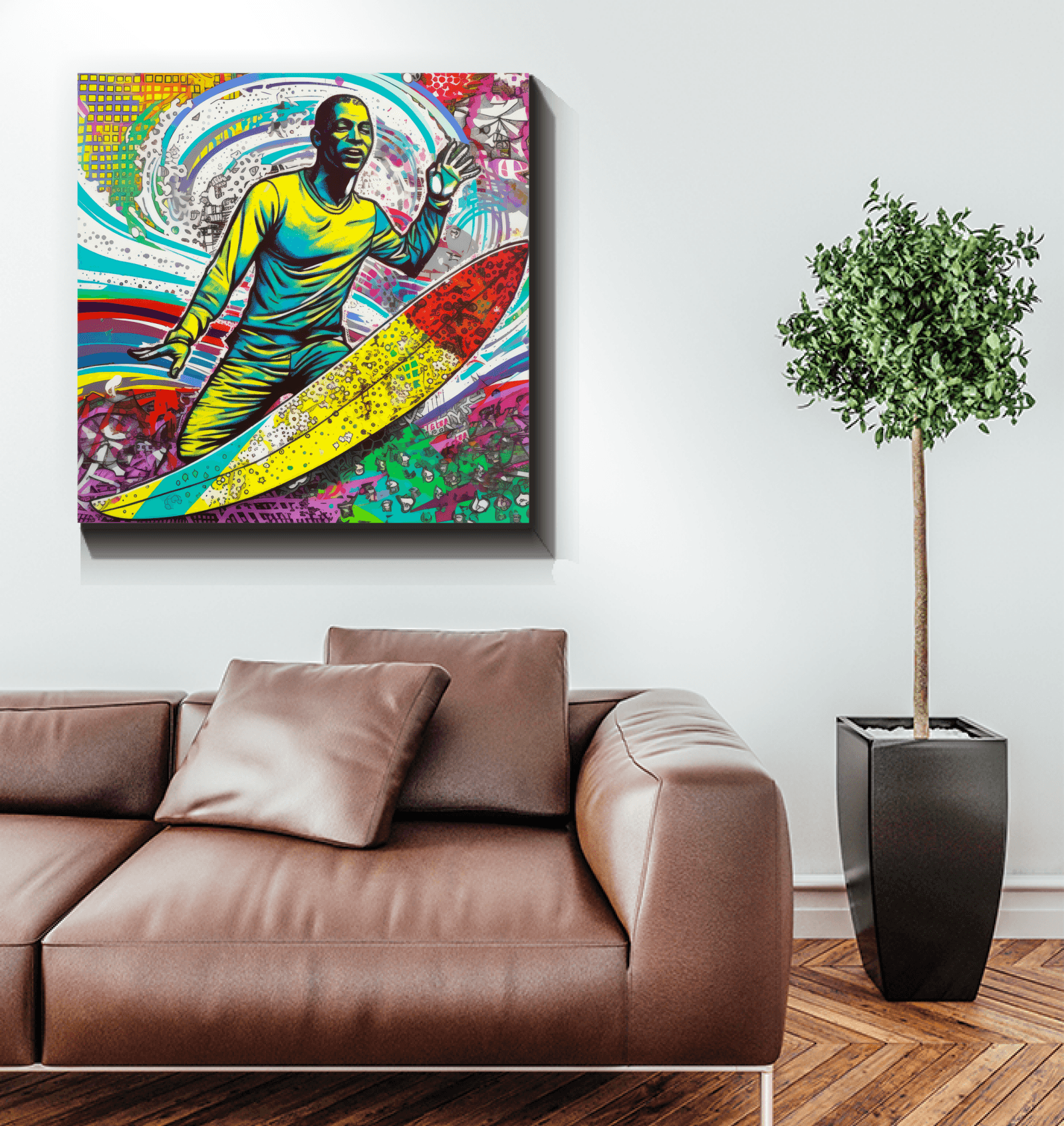 Surfing 1 46 Wrapped Canvas - Beyond T-shirts