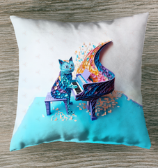 Indoor pillow with Kirigami Twilight Butterflies design.
