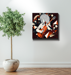 Keyboard Kaleidoscope Wrapped Canvas