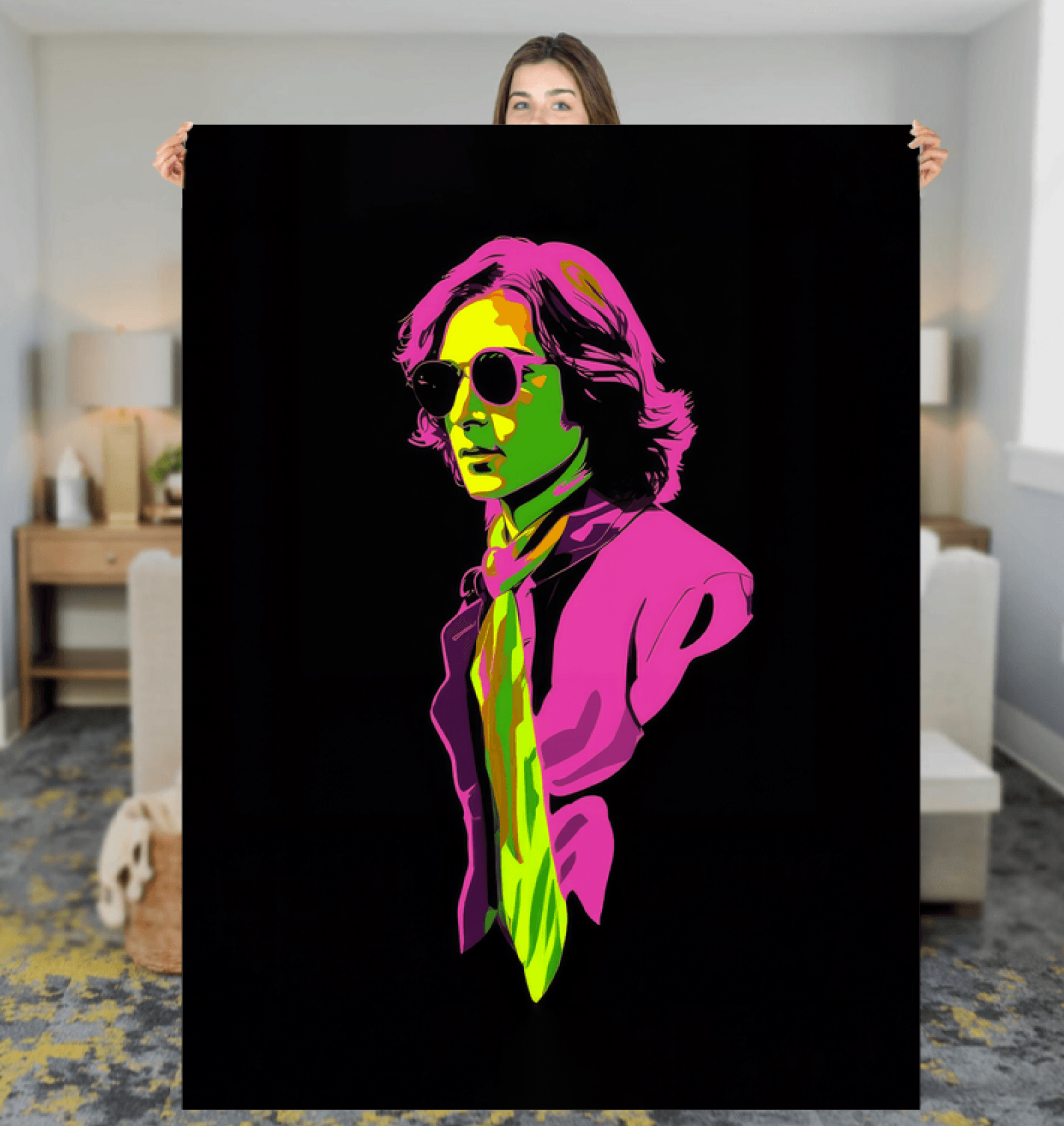 Artistic Brushstroke Sherpa Blanket - Beyond T-shirts