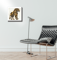 Lion's Tranquil Waterhole Reflection