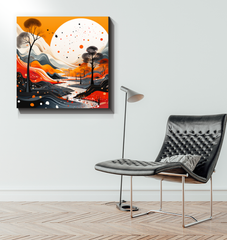 Luminous Lake Water Landscape Canvas