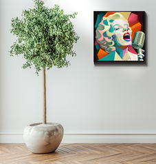 Blues Soul Wrapped Canvas