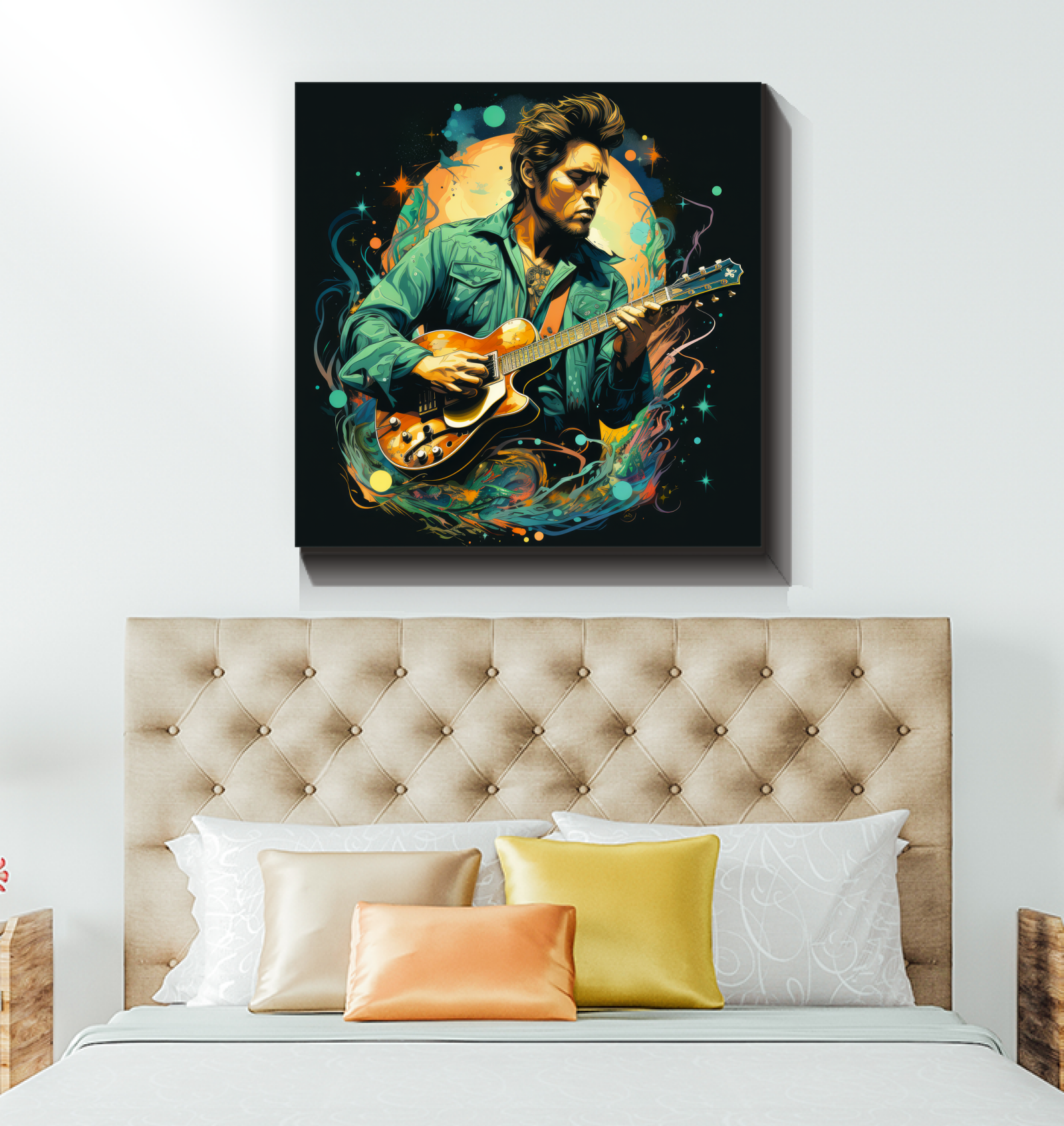 Ethereal Serenade Violin Music Canvas Art