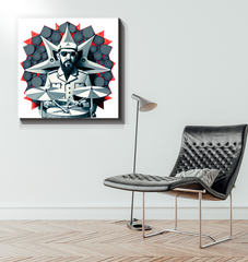 Beat Burst Wrapped Canvas