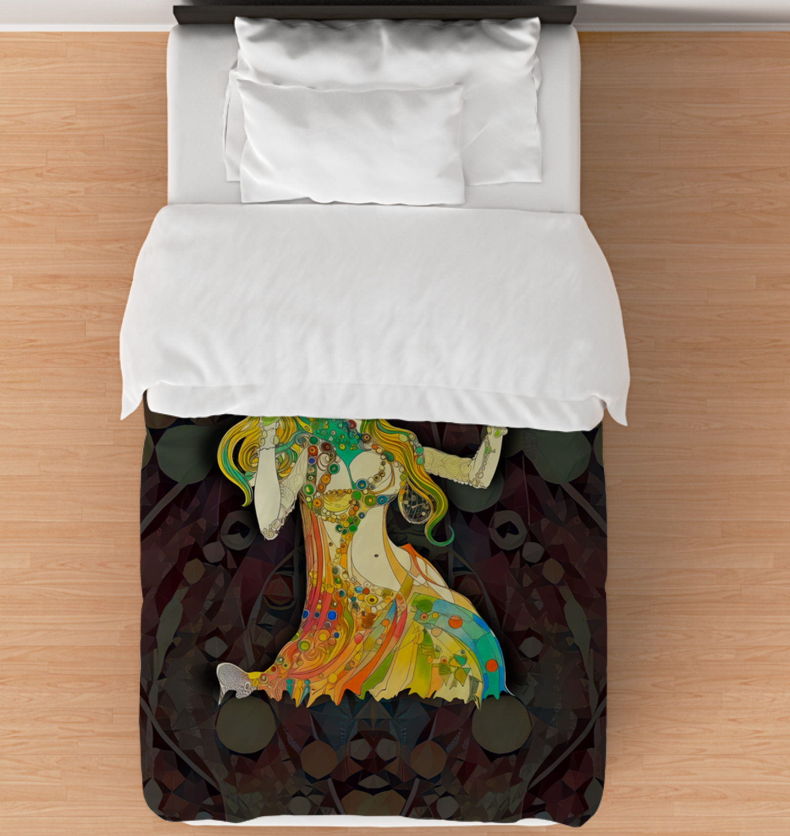 Flower Burst Comforter with a vibrant floral pattern for a lively bedroom.