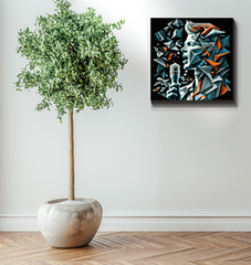 Guitar Groove Musical Wrapped Canvas